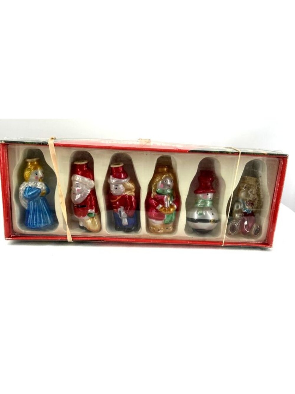 Christmas Tree Light Covers Glass Vintage Blown 3" Tall Lot of 6 FLAW